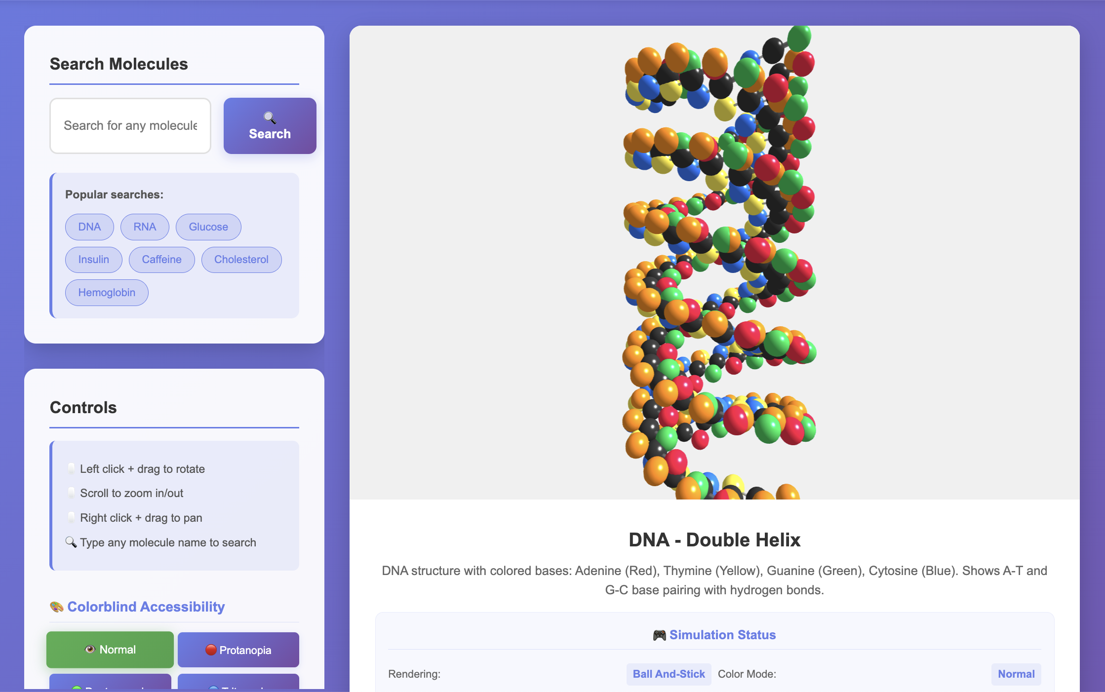 DNA Molecule Simulator